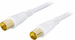 Deltaco AN-102 cable coaxial 2 m IEC Blanco 