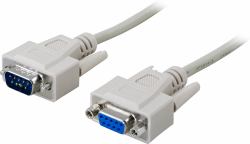 Deltaco DEL-38G cable de serie Gris 10 m DB-9 
