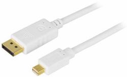 Deltaco DP-1130 cable DisplayPort 3 m mini DisplayPort Blanco 