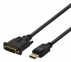 Deltaco DP-2020 cable de serie Negro 2 m 20-pin ha DL DVI-D 