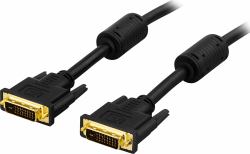 Deltaco DVI-600A cable DVI 2 m DVI-D Negro 