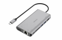 Deltaco USBC-HDMI18 base para portátil y replicador de puertos Alámbrico USB 3.2 Gen 2 [3.1 Gen 2] Type-C Gris 