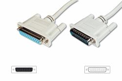 Digitus Cable alargador transmisión de datos, D-Sub25/M - D-Sub25/F 
