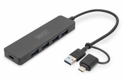 Digitus Hub USB 3.0, 4 puertos, Slim Line 