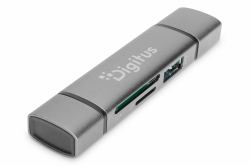 Digitus Lector de tarjetas doble y concentrador USB-C / USB-A 