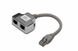 Digitus Cable de conexión-adaptador CAT 5e, 2 CAT 5e, blindados 