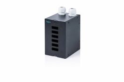 Digitus Distribuidor de fibra óptica para carril DIN, 6 puertos, SC DX/LC Quad, negro 