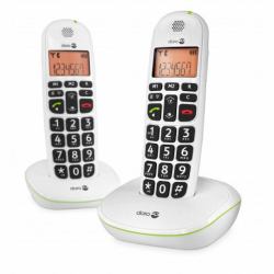 Doro PhoneEasy 100w duo Teléfono DECT Identificador de llamadas Blanco  - Versión UK