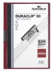 Durable Duraclip 30 archivador PVC Borgoña, Transparente 