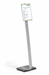 Durable INFO SIGN Stand de información A4 Acrílico, Aluminio Plata 