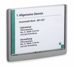 Durable 486637 portacartel y stand de información Portacarteles A5 Plástico Grafito 