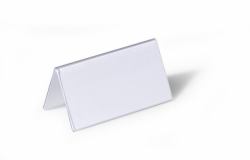 Durable 805119 portanombre no metálico Transparente PVC 