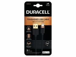 Duracell USB7012A cable de conector Lightning 1 m Negro 
