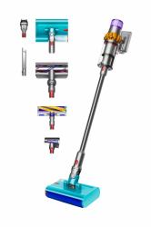 Dyson V15s Detect Submarine Aspiradora escoba 2 en 1 Batería Seca y húmeda Sin bolsa Níquel, Amarillo 