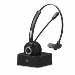 EDIS EC143 auricular y casco Auriculares Inalámbrico Diadema Oficina/Centro de llamadas MicroUSB Bluetooth Negro 
