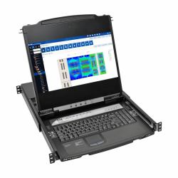 Eaton Tripp Lite B030-008-17-IP KVM HDMI de Consola NetDirector de 8 Puertos para Instalar en 1U de Rack, con LCD de 17" y Acceso IP Remoto, Doble Riel 