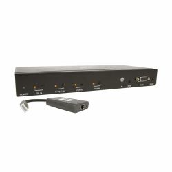 Eaton Tripp Lite B320-4X1-MHB-K extensor audio/video Repetidor de señales AV Negro 