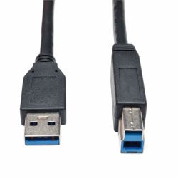 Eaton Tripp Lite U322-003-BK Cable para Dispositivo USB 3.0 SuperSpeed [AB M/M], Negro, 0.91 m [3 pies] 