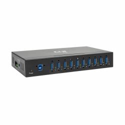 Eaton Tripp Lite Hub de 10 Puertos USB 3.0 de Grado Industrial – Inmunidad ESD de 20 kV, Caja de Metal, Instalable 