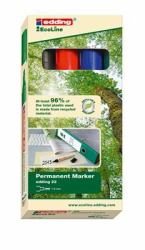 Edding 22 EcoLine marcador permanente Punta de cincel Negro, Azul, Verde, Rojo 