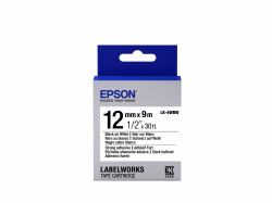 Epson Cinta adhesiva resistente - LK-4WBW cinta adhesiva resistente negra/blanca 12/9 