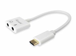 Equip Adaptador de USB-C a audio, color blanco 