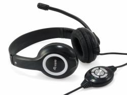 Equip 245301 Auriculares Alámbrico Diadema Llamadas/Música USB tipo A Negro 