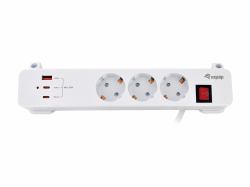 Equip 245556 base múltiple 2 m 3 salidas AC Interior Blanco 