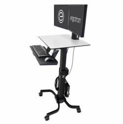Ergotron WorkFit-C, Dual Sit-Stand Negro, Gris Panel plano Carro multimedia 