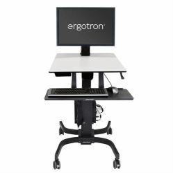 Ergotron WorkFit-C, Single HD Sit-Stand Workstation Negro, Gris Carro multimedia 