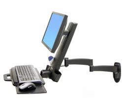 Ergotron 200 Series Combo Arm 61 cm [24"] Pared Negro 