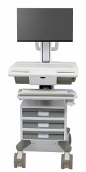 Ergotron M011-0101-111101-1-0 soporte y montura para estación de trabajo/PC todo en uno 19,5 kg Blanco, Gris 61 cm [24"] 