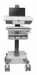 Ergotron M021-0101-130001-1-0 soporte y montura para estación de trabajo/PC todo en uno 19,5 kg Blanco, Gris 43,2 cm [17"] 