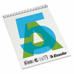 Esselte Spiral Pad A5 cuaderno y block 80 hojas Azul, Verde, Blanco 