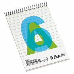 Esselte Spiral Pad A6 cuaderno y block 80 hojas Azul, Verde, Blanco 