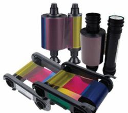 Evolis YMCKO cinta para impresora 300 páginas Negro, Cian, Gris, Magenta, Amarillo 