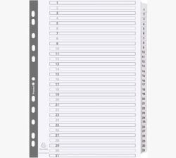 Exacompta MWD1-31Z divisor Caja de cartón Blanco 