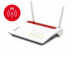 Box FRITZ! 6850 5G router inalámbrico Gigabit Ethernet Doble banda [2,4 GHz / 5 GHz] Negro, Rojo, Blanco 