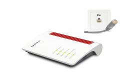 Box FRITZ! 7530 AX router inalámbrico Gigabit Ethernet Doble banda [2,4 GHz / 5 GHz] Gris, Rojo, Blanco 