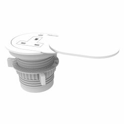 Fellowes Power Spot Type G for 60-80mm Desk Grommet Holes 2m Cable Black - 100137176 base múltiple 1 salidas AC Interior Blanco 