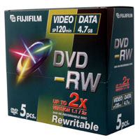 Fujifilm DVD-RW 4.7GB 2x, 5-Pk 4,7 GB 5 pieza[s] 