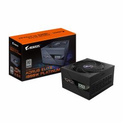 GIGABYTE AORUS ELITE P1000W ICE Fuente de Alimentación - PCIe 5.0, 80 PLUS Platinum, Diseño completamente modular, Ventilador de 120 mm, Compatible con ATX 3.0, Enchufe UE 