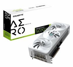 GIGABYTE GeForce RTX 5070 Ti AERO OC 16G Tarjeta Gráfica - 16GB GDDR7, 256 bits, PCI-E 5.0, 2588 MHz Core Clock, 3 x DP 2.1a, 1 x HDMI 2.1b, NVIDIA DLSS 4, GV-N507TAERO OC-16GD 