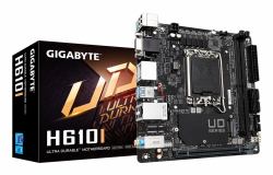 GIGABYTE H610I Placa base - Soporta CPUs Intel Core de 14ª generación, VRM digital híbrido 4+1+1, hasta 5600MHz DDR5, 1xPCIe 3.0 M.2, LAN GbE, USB 3.2 Gen 1 