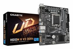 GIGABYTE H610M H V3 DDR4 Placa base - Compatible con procesadores Intel Core 14th CPUs, 4+1+1 Hybrid Phases Digital VRM, up to 3200MHz DDR4, 1xPCIe 3.0 M.2, GbE LAN, USB 3.2 Gen 1 
