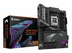 GIGABYTE X870 AORUS ELITE WIFI7 Placa Base - Compatible con CPUs AMD Ryzen 9000, 16+2+2 fases VRM, hasta 8000MHz DDR5 [OC], 3xPCIe 5.0 + 1xPCIe 4.0, Wi-Fi 7, LAN 2.5GbE, USB 4 