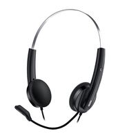 Genius Computer Technology Genius HS-220U Ultra Lightweight Headset with Mic, USB Connection, Plug and Play, Adjustable Headband and microphone with In-line Volume Control, Black