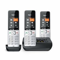 Gigaset COMFORT 500A Trio Teléfono DECT/analógico Identificador de llamadas Negro, Plata  - Version Alemana
