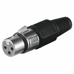 Goobay 11755 conector XLR [3-pin] Negro, Metálico 