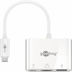 Goobay 62104 base para portátil y replicador de puertos USB Tipo C Multicolor 